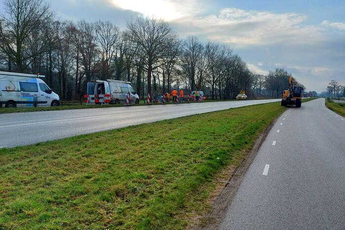 Weiland onder water door geknapte transportwaterleiding