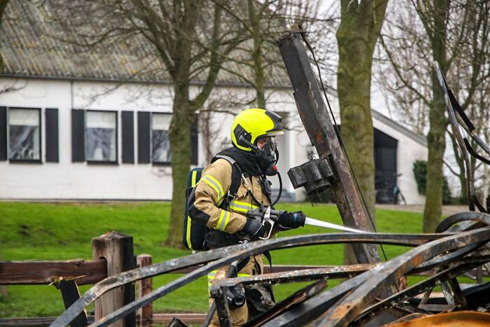 Grote brand verwoest schuur