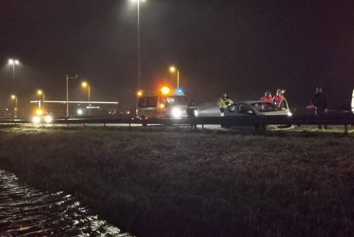Enkelzijdig ongeval op de snelweg