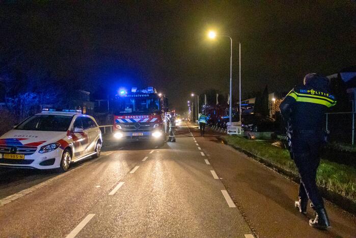 Flinke vlammen bij brand in gebouw