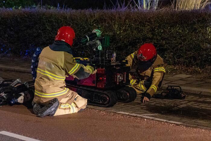Flinke vlammen bij brand in gebouw