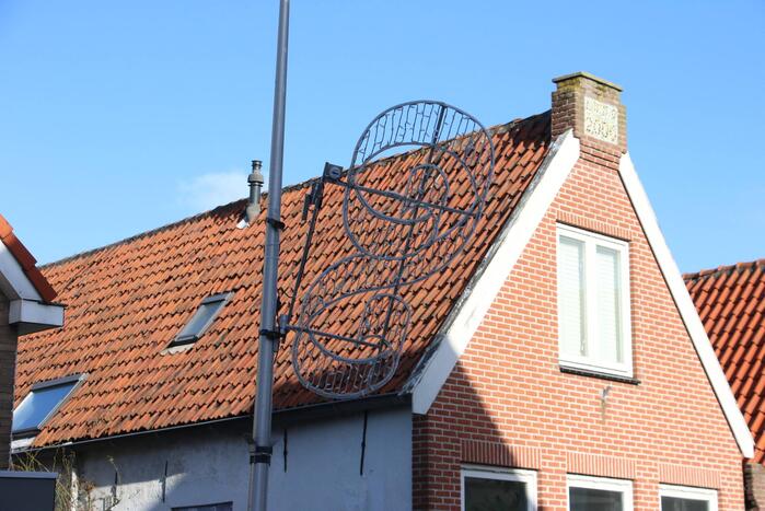 Sierverlichting verwijderd door de brandweer