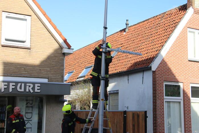 Sierverlichting verwijderd door de brandweer