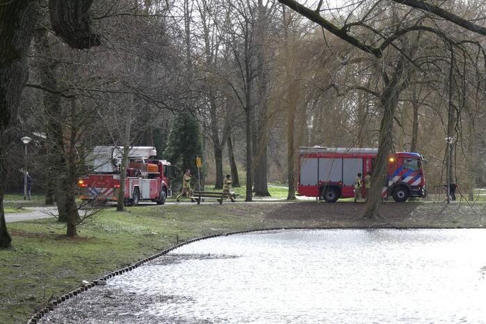Brandweer zet gebied af vanwege gevaarlijk hangende tak
