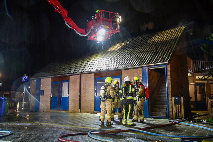 Forse brand in slaapkamer van woning