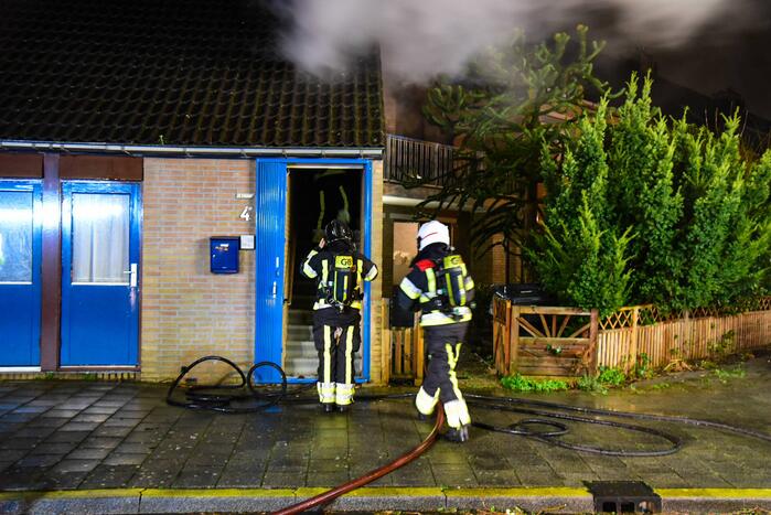 Forse brand in slaapkamer van woning