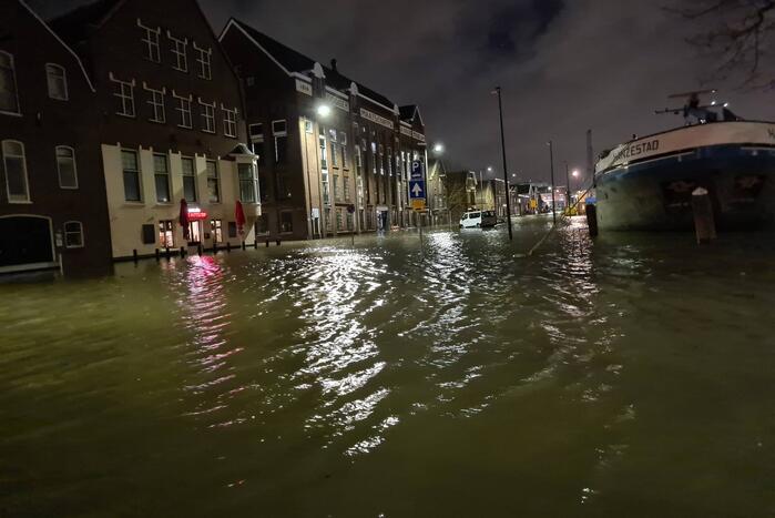 Gebied afgesloten door hoogwater