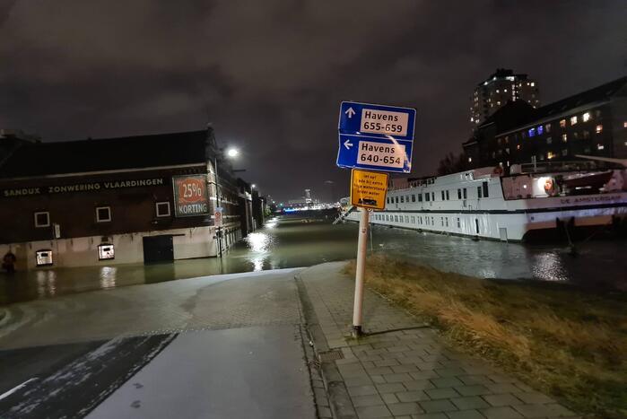 Gebied afgesloten door hoogwater