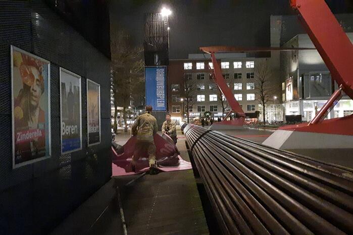 Spandoeken losgekomen van afzuiginstallatie