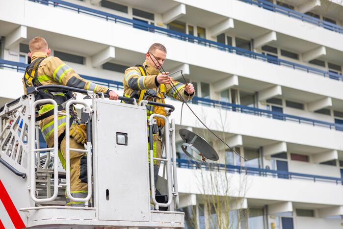 Bliksemafleider Undineflat Schuilenburg door brandweer verwijderd