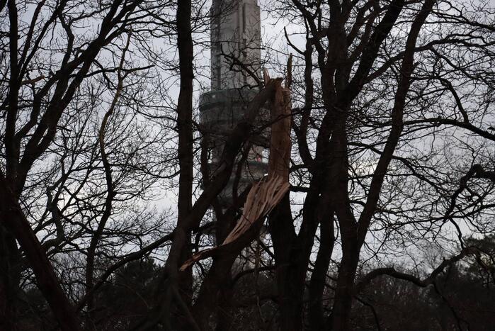 Ongeval bij stormschade melding