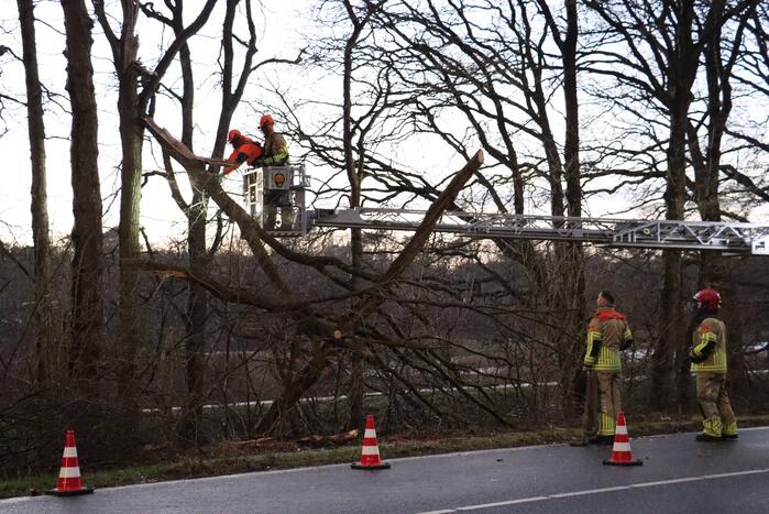 Ongeval bij stormschade melding