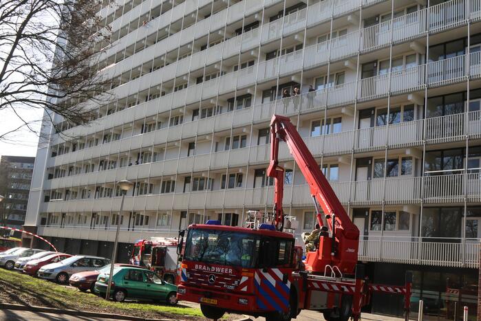 Brand op 12e verdieping van Eisenhouwerflat