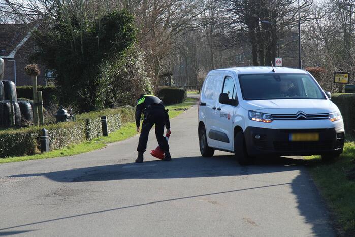 Fietser aangereden door bestelbus
