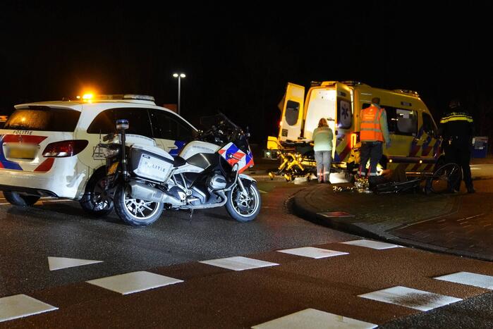 Fietser gaat onderuit en raakt gewond