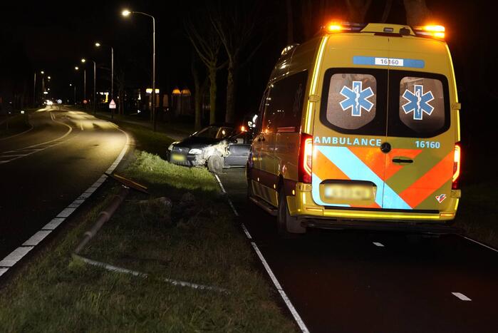 Bestuurder aangehouden na eenzijdig ongeval