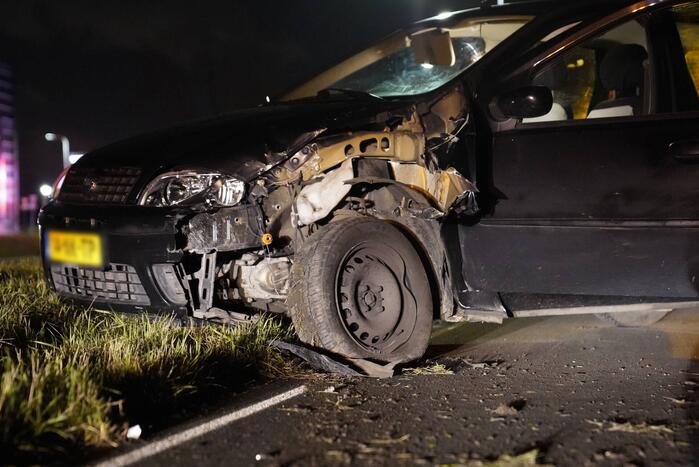 Bestuurder aangehouden na eenzijdig ongeval