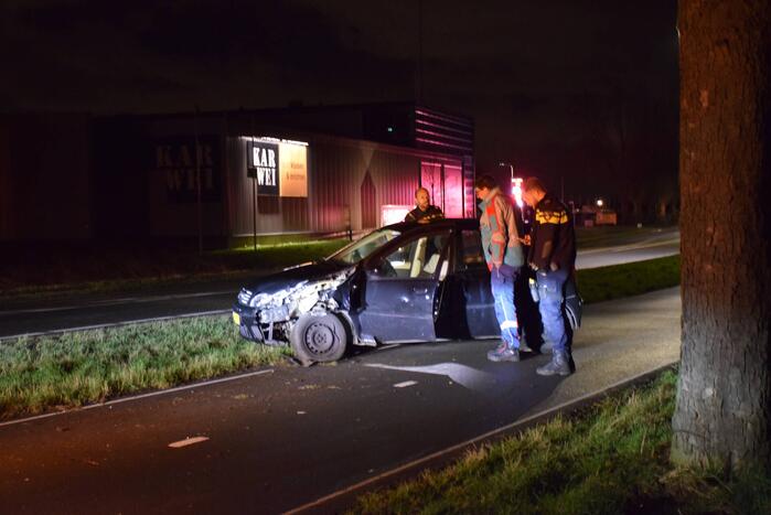 Bestuurder aangehouden na eenzijdig ongeval