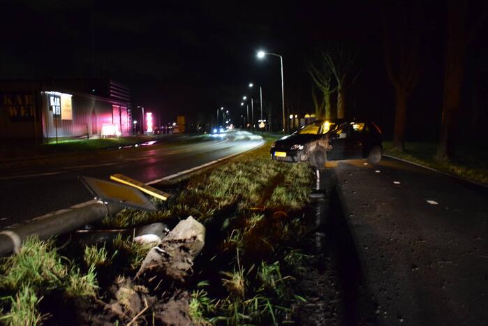 Bestuurder aangehouden na eenzijdig ongeval