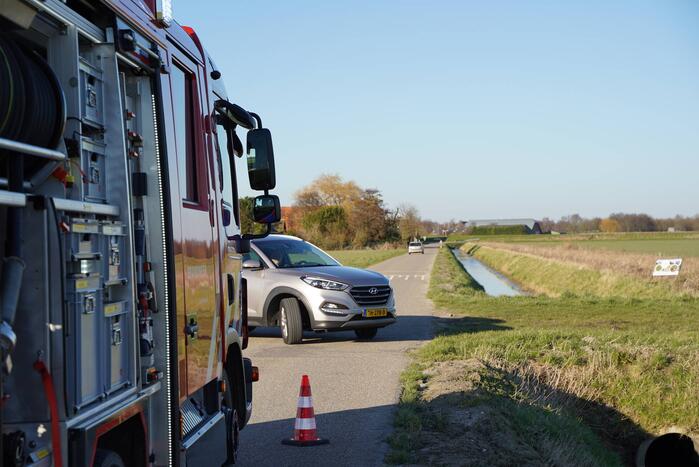 Weg afgesloten vanwege brand in schoorsteen