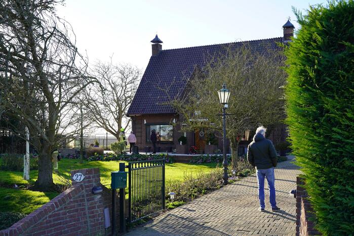 Weg afgesloten vanwege brand in schoorsteen