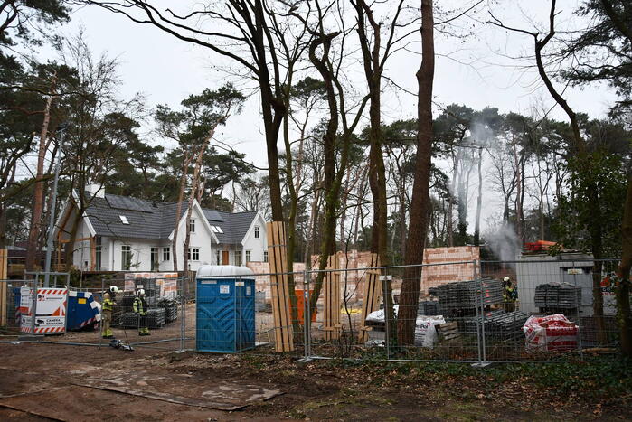 Brandweer ingezet voor brand op bouwplaats