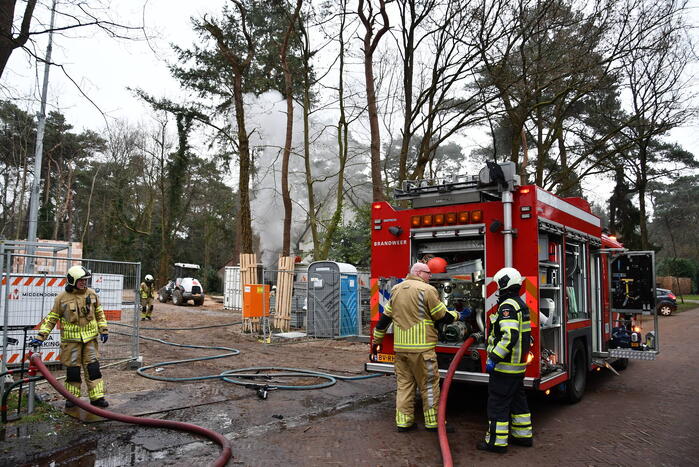 Brandweer ingezet voor brand op bouwplaats
