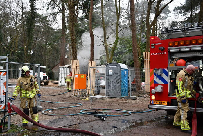 Brandweer ingezet voor brand op bouwplaats