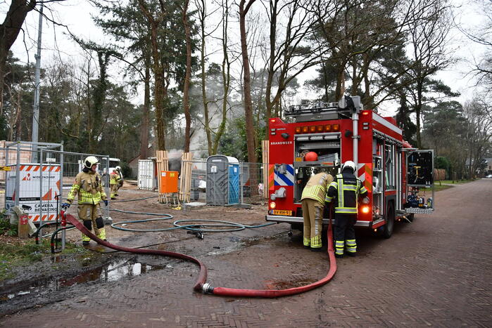 Brandweer ingezet voor brand op bouwplaats