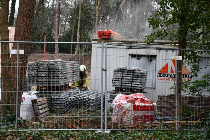 Brandweer ingezet voor brand op bouwplaats