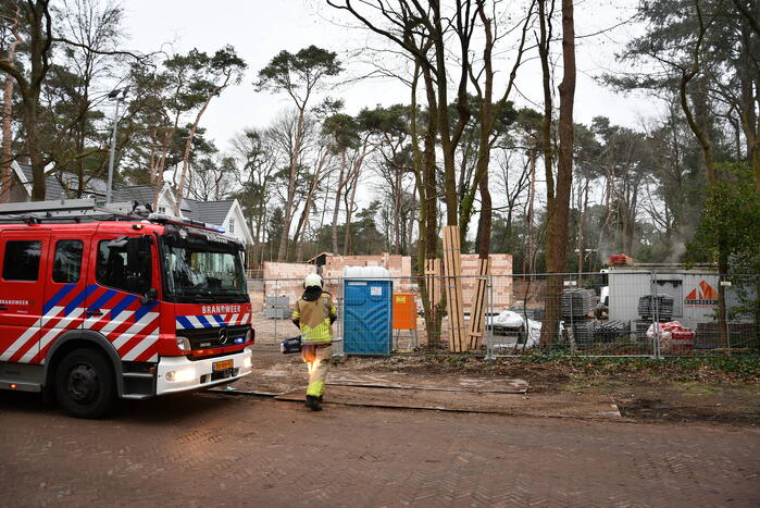 Brandweer ingezet voor brand op bouwplaats
