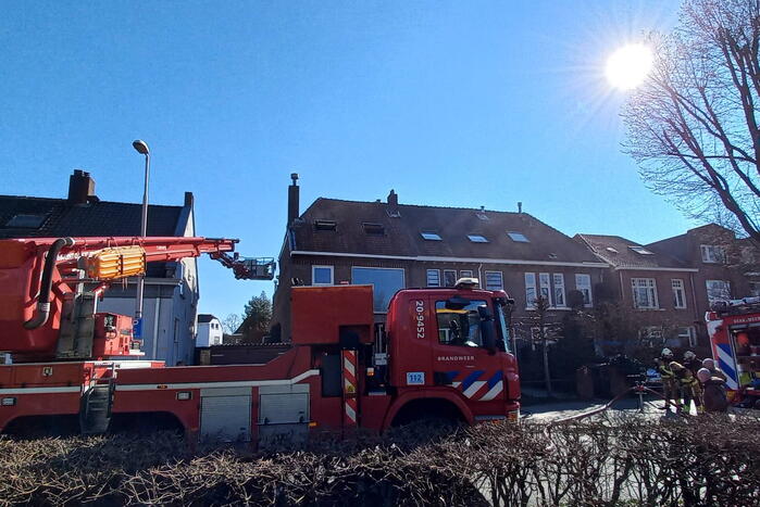 Veel rookontwikkeling bij brand in woning