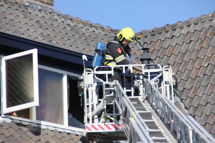Brand in dakkapel van villawoning
