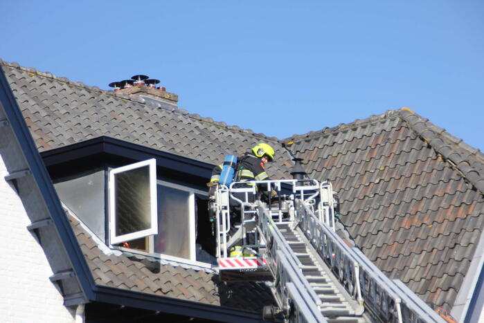 Brand in dakkapel van villawoning