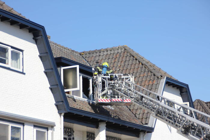 Brand in dakkapel van villawoning