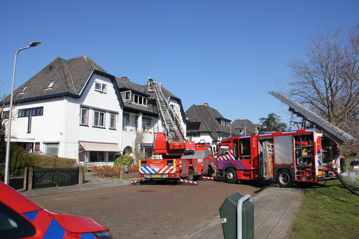 Brand in dakkapel van villawoning