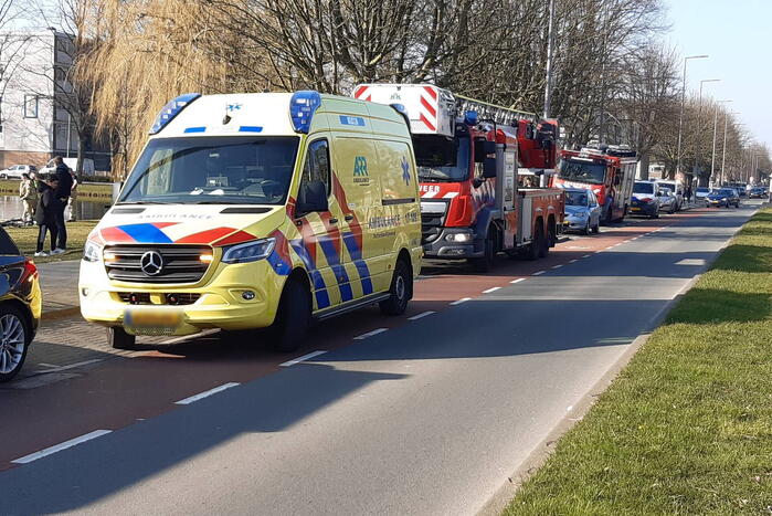 Fiets in het water zorgt voor inzet hulpdiensten