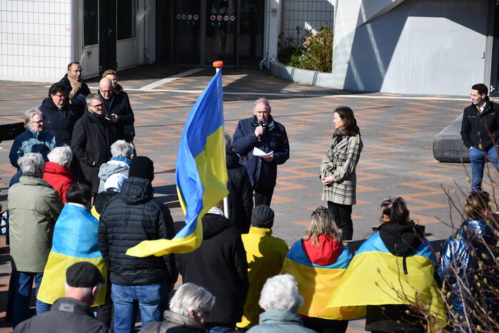 Manifestatie voor Oekraïne