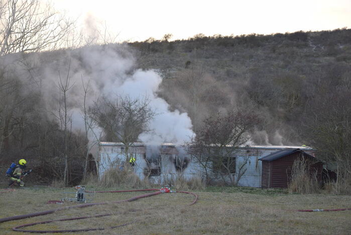 Stacaravan uitgebrand in duingebied