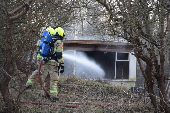 Stacaravan uitgebrand in duingebied