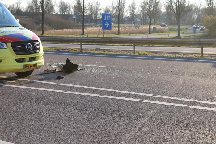 Inzittende bekneld na kettingbotsing