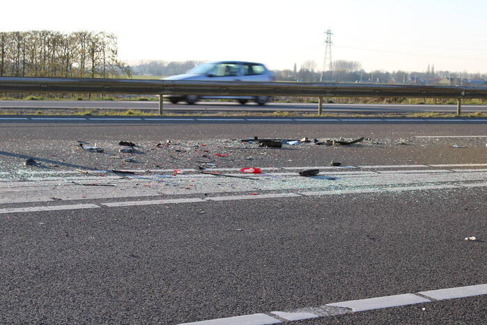 Inzittende bekneld na kettingbotsing