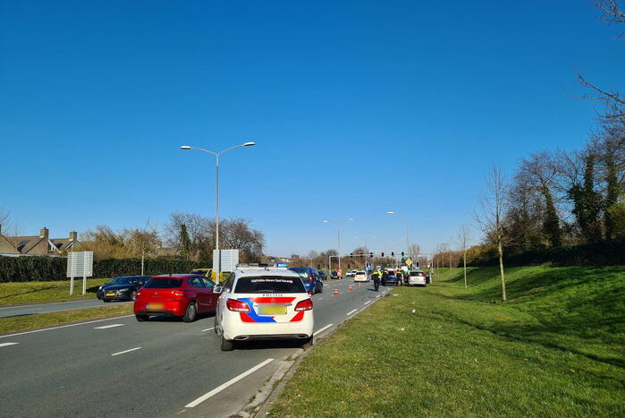 Kop-staart botsing zorgt voor veel schade
