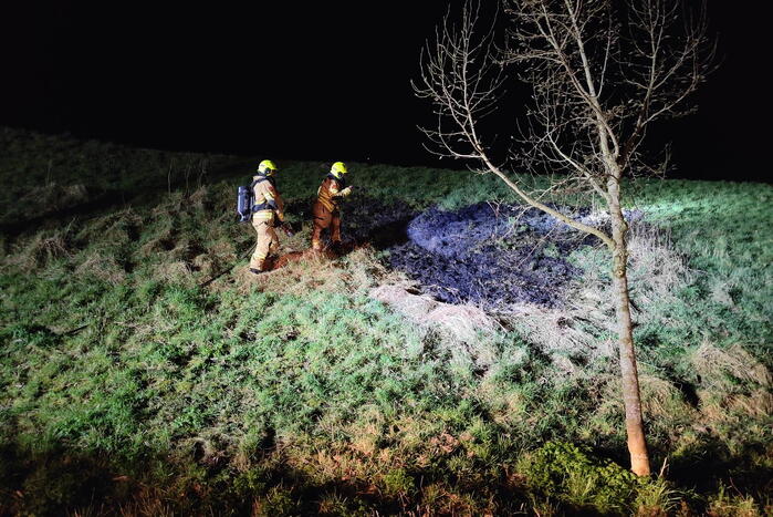 Buitenbrand in berm