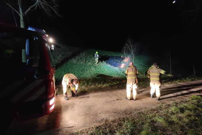 Buitenbrand in berm