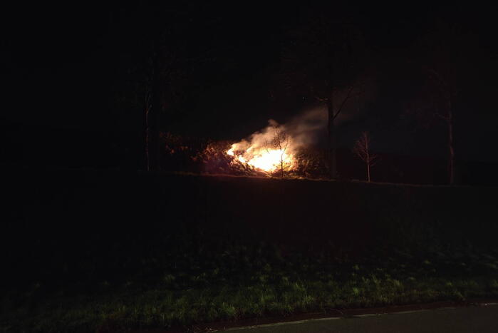 Buitenbrand in berm