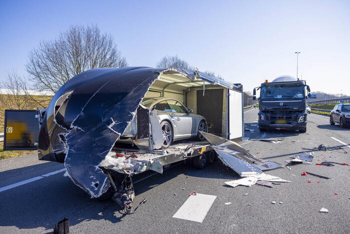 Enorme file door ongeval bij knooppunt Hoevelaken