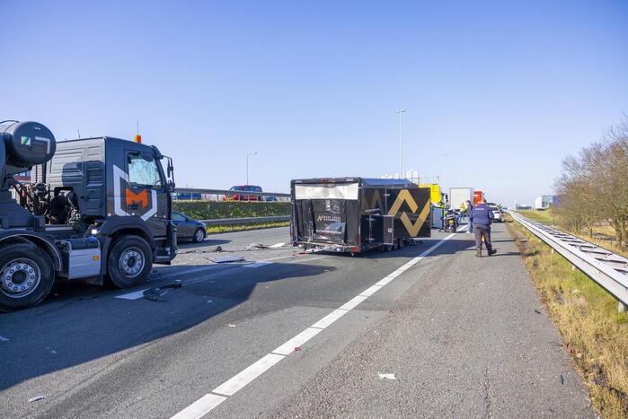 Enorme file door ongeval bij knooppunt Hoevelaken