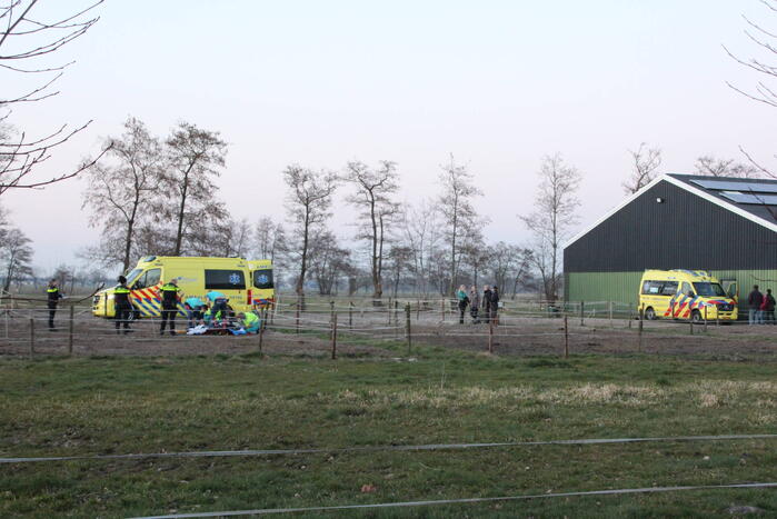 Persoon ernstig gewond na trap van paard