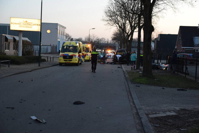 Gewonden bij ongeval tussen auto en motorscooter